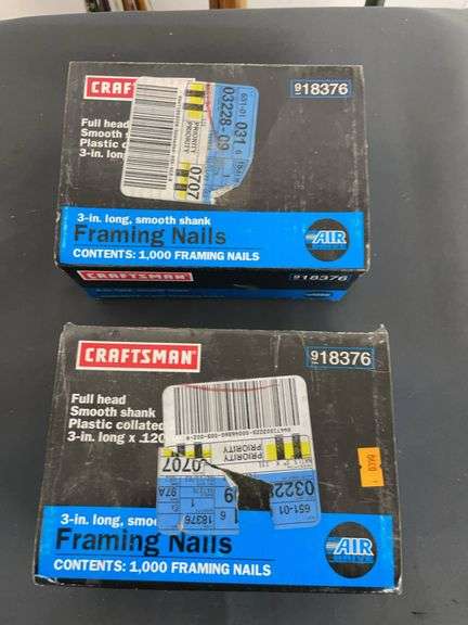 Two boxes of 3 inch smooth, shank framing nails image