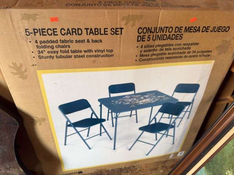 5 peice card table set image