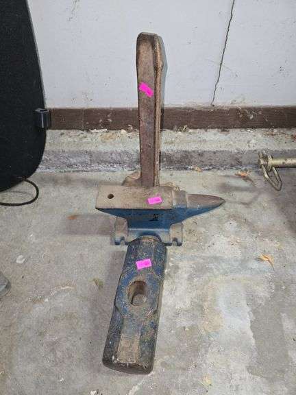 Antique shoe stretcher base, small anvil, sledgehammer head image