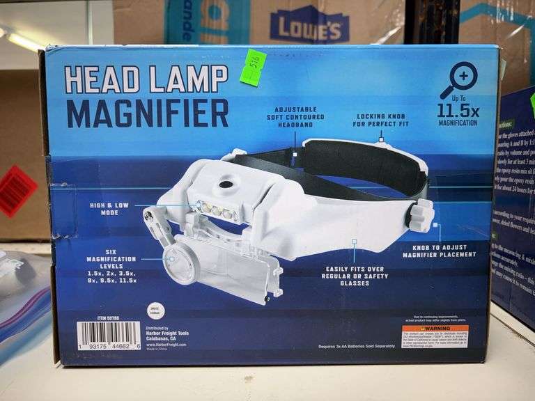 Head lamp magnifier image