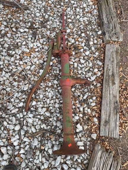 Vintage Red Jacket Hand Water Pump image