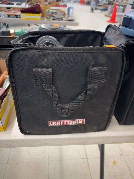 2x Empty drill bag and small labler image