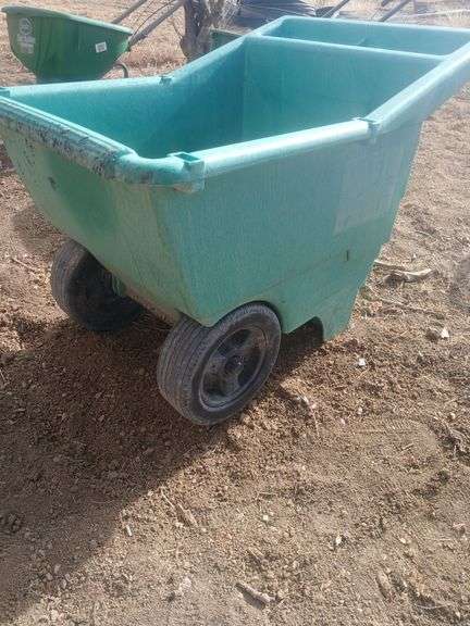 Plastic utility garden cart. image