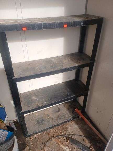 Plastic rack 4 shelf. image