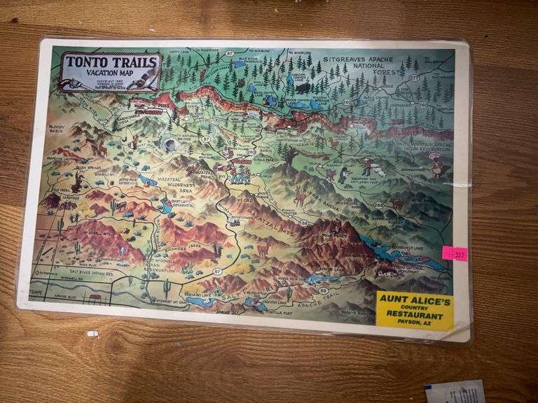 Tonto trails vacation map image