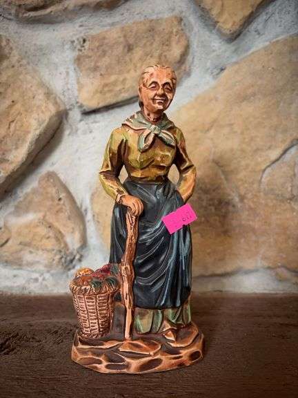 hand-painted figurine of an elderly woman image