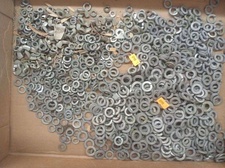 Flat of misc sized lock washers image