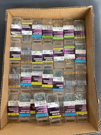 30 small boxes of nails and fasteners image