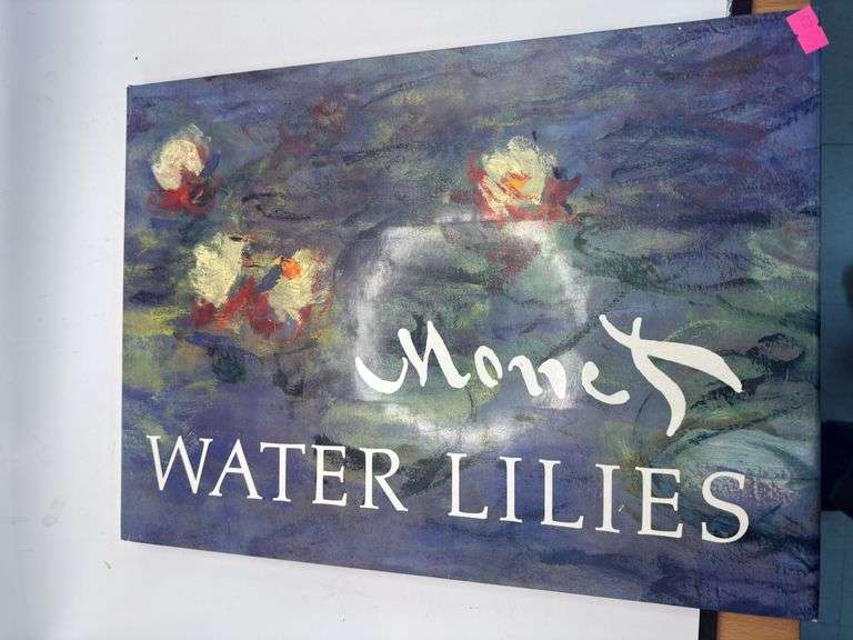 Water, lilies, painting, book, Christmas channel, more poems, book, journal image