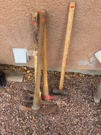 Picks and sledge hammer image