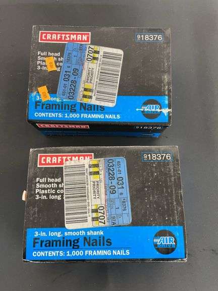 Two boxes of 3 inch smooth, shank framing nails image
