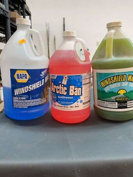 Three bottles of windshield washer and Arctic band antifreeze image