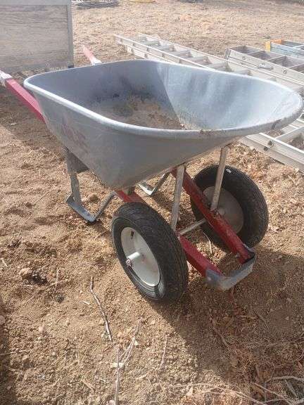 Heavy-duty blue ace wheelbarrow image