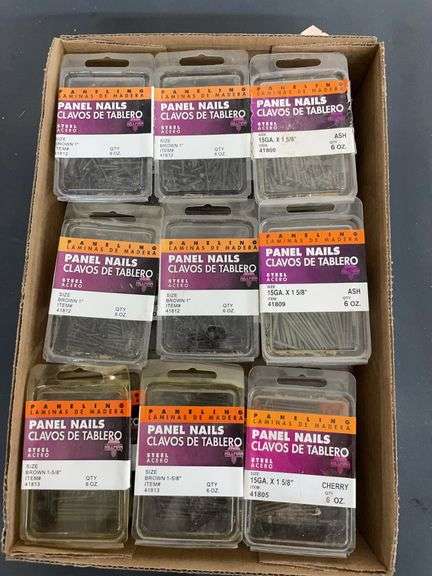 18 small boxes of paneling nails image