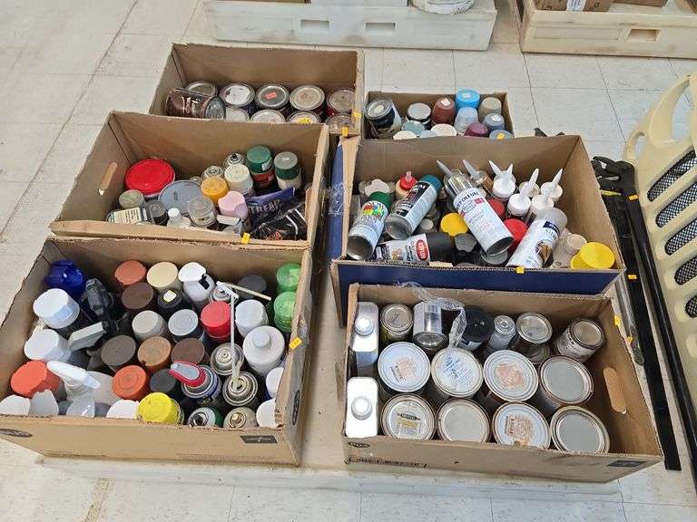 6 Boxes of Spray Paints and Stains image