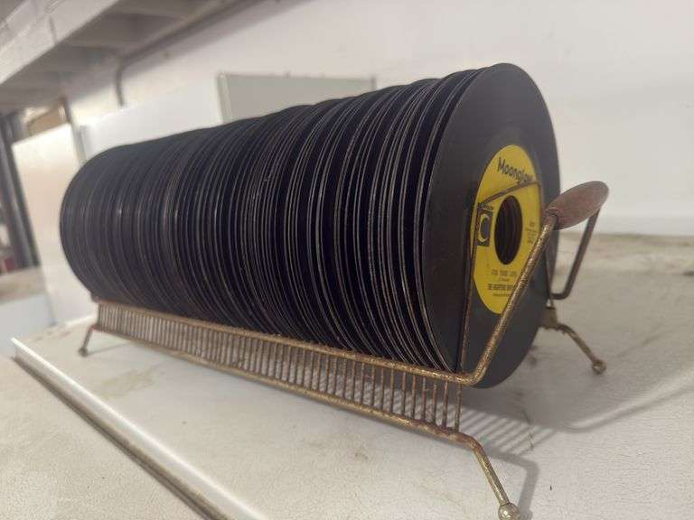 Vintage records & stand image