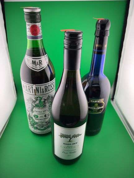 Collection of bottled alcohol image