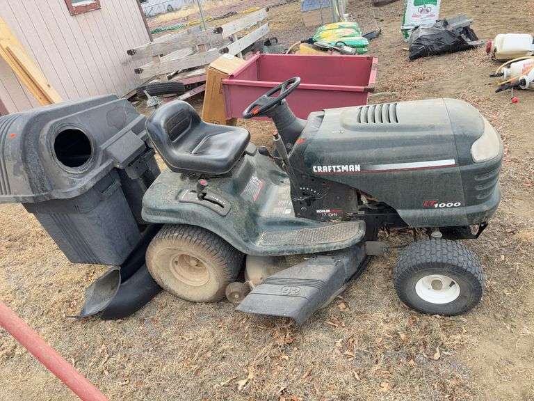 Craftsman LT1000 Riding Mower w/ Bagger – Kohler 17HP image