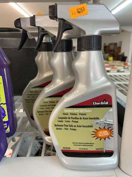 Three bottles of charbroil, stainless steel grill cleaner ￼ image