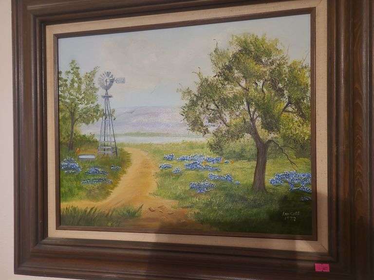 oil on canvas framed picture image