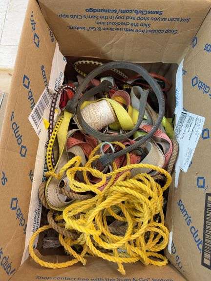 Assortment of Ratchet straps and rope image