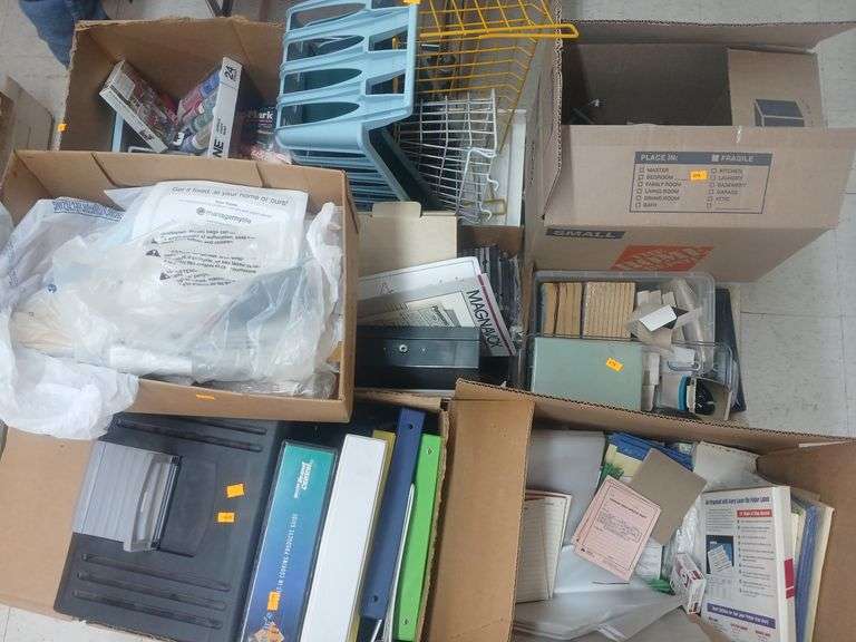 Pallet of misc office supplies. image