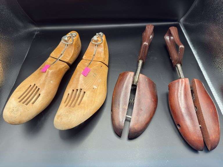 vintage wooden shoe stretchers image