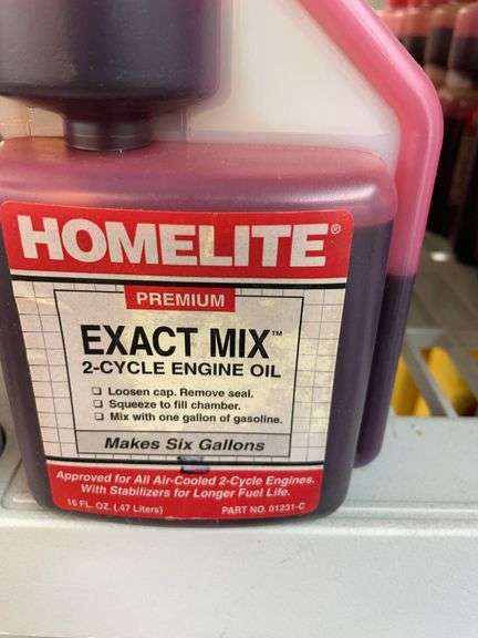 Nine bottles of home light premium exact mix two cycle engine oil. image