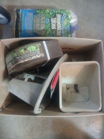 Yard edging , sphagnum moss, misc garden supplies. image