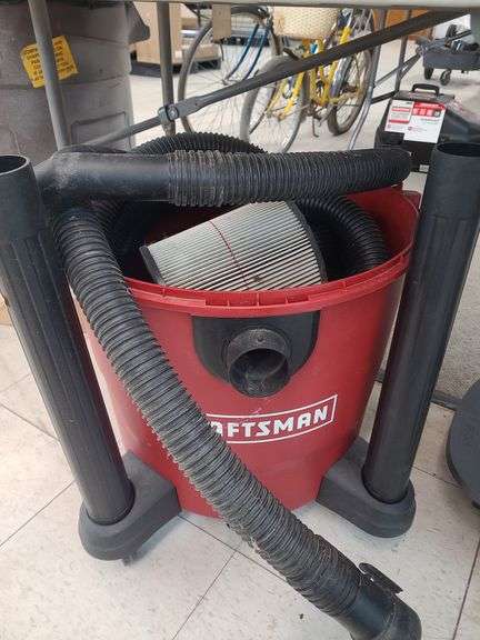 1 craftsman shop available and hose with attachments.  missing top lid and motor image