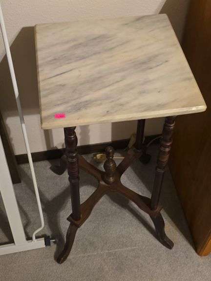 Marble Top End Table image