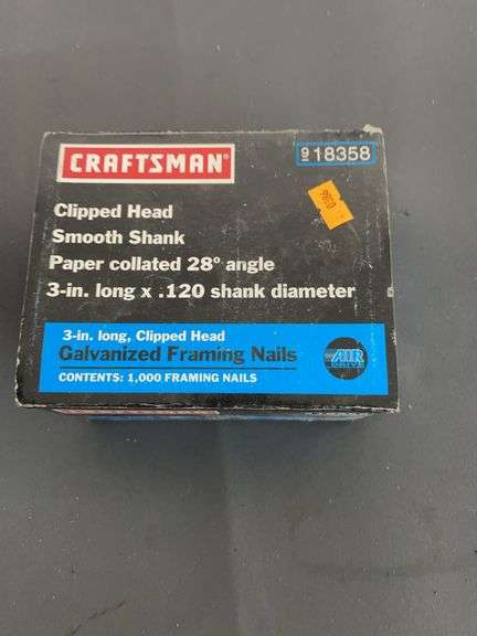 Box of 3 inch clip, head, galvanized, framing nails image