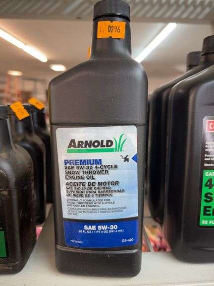 One bottle of Arnold premium SA 5W-30 four cycle, snowthrower engine oil image