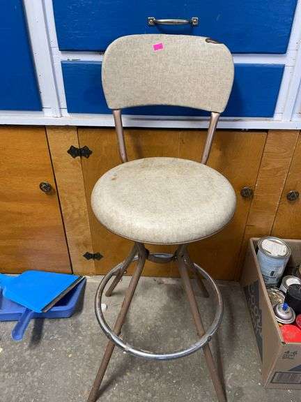 Vintage stool and step ladder image