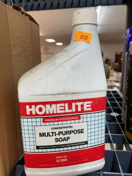 Five bottles of homelite concentrated multipurpose soap image