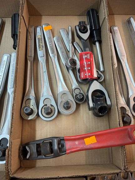 Flat of ratchets, multi wrench image
