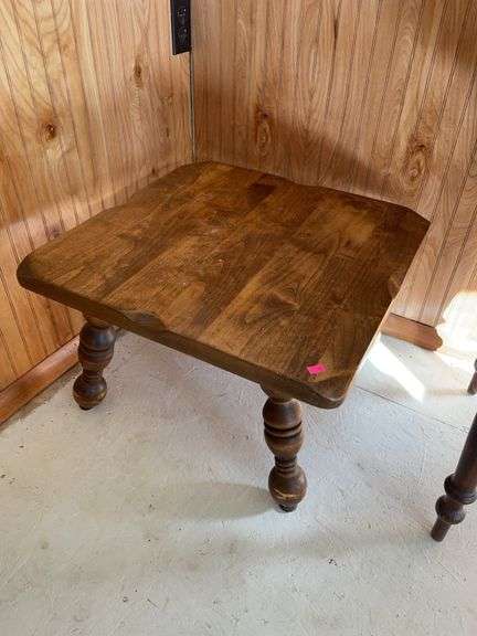 Small wooden end table image