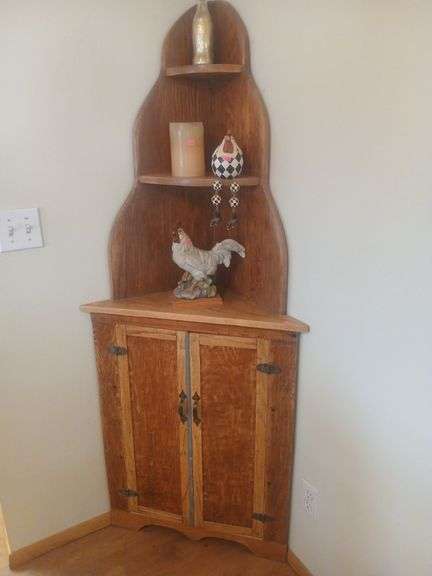 Wood corner cabinet stand image