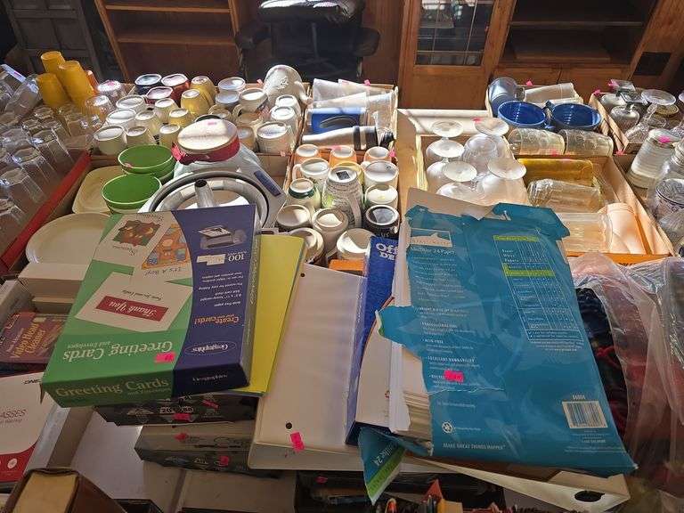 plastic binders and copy paper image