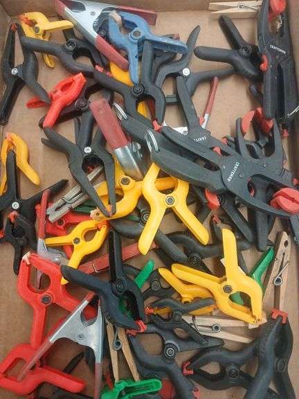 Misc craftsman and other mini plastic clamps. image