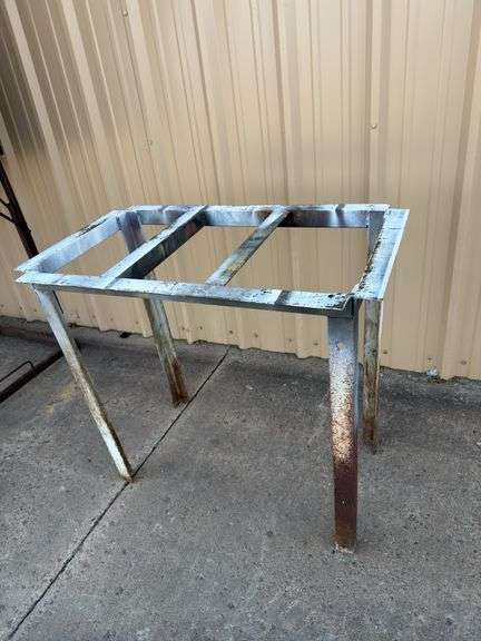 Angle iron steel stand/table base image
