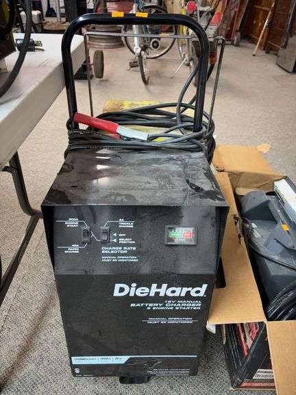 Die hard battery charger and engine starter 12v manual image