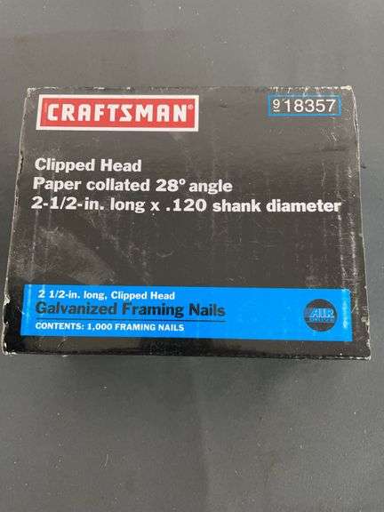 Box of 2 1/2 inch clipped head, galvanized, framing nails image