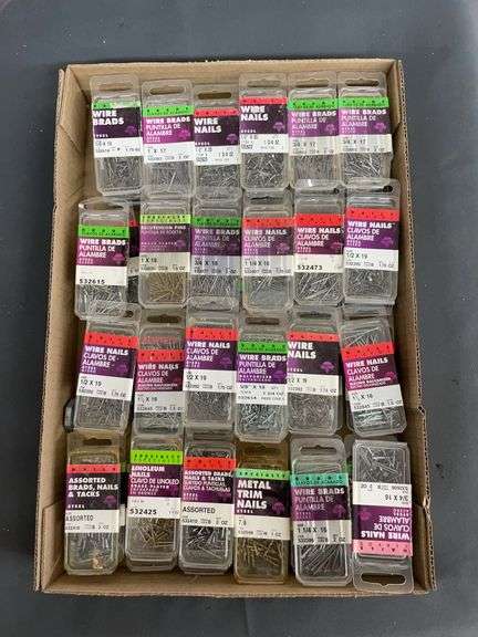48 small boxes of assorted nails image