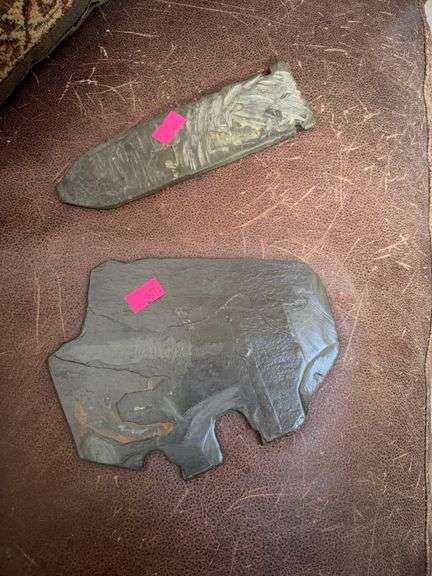 Slate style buffalo and dagger image