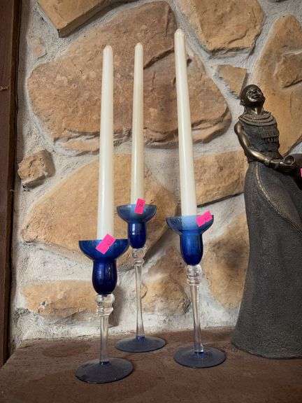 3 tier glass candle holder image