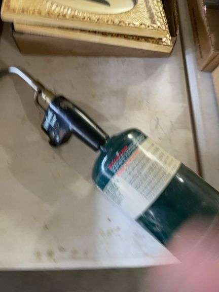 Bernzomatic torch and bottle. image