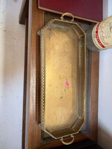 Brass serving tray image