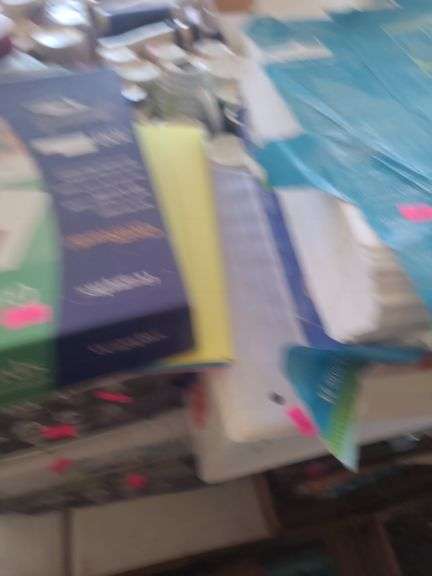 plastic binders and copy paper image