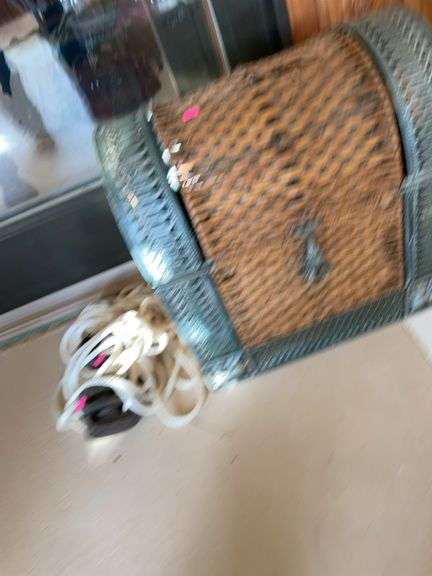 Metal and wicker trunk image